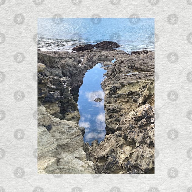 Optical illusion - Sky in the Rock Pool by the Sea by Bucklandcrafts